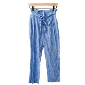 Revolve J.O.A. High Waisted Striped Paperbag Pants High Rise Coastal Grandma